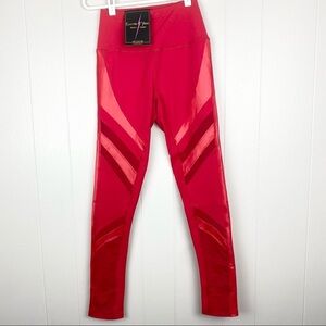 Electric Yoga Red High Waisted Strut It Leggings